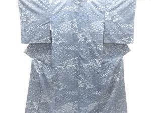 花古典柄手織り紬着物